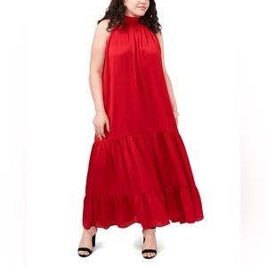 Red Tiered Maxi Dress